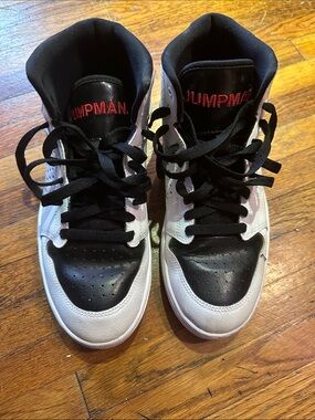 Nike Women's Black White Red Jumpman Athletic Shoes